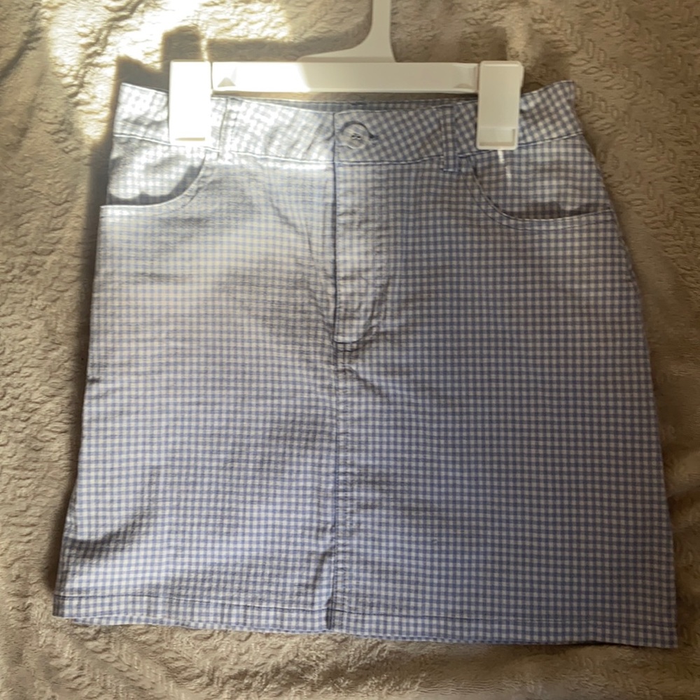 Light blue and white skirt
